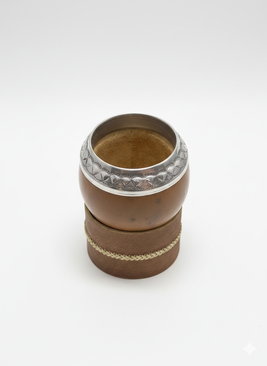 Mate Pulido boquilla alpaca cincelada