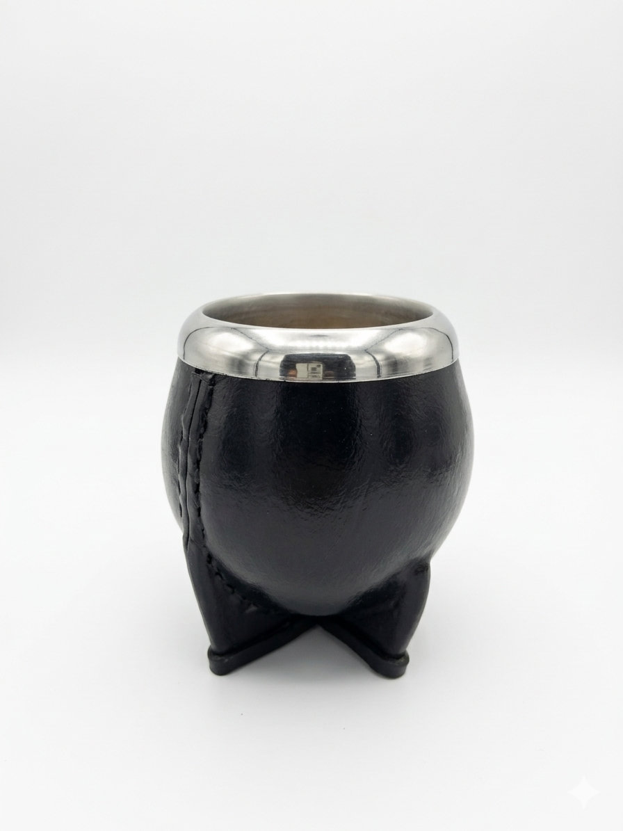 Mate De Calabaza Forrado virola estilo joyero de alpaca