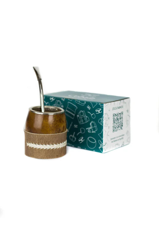 Mate Chato Alpaca, Bombilla Alpaca y Yerbero