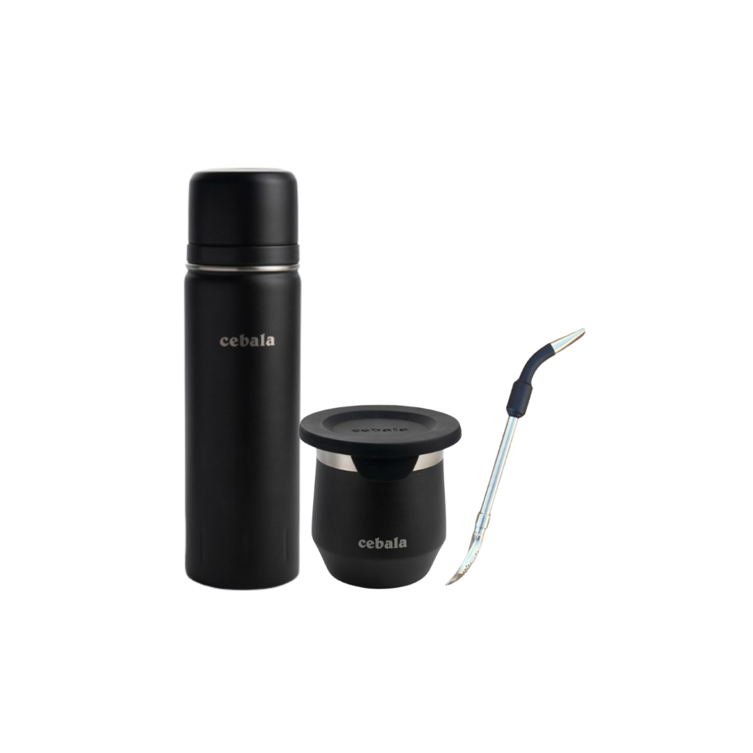 Combo Matero Regalo Empresarial –  Mate de Acero, Bombilla y Termo
