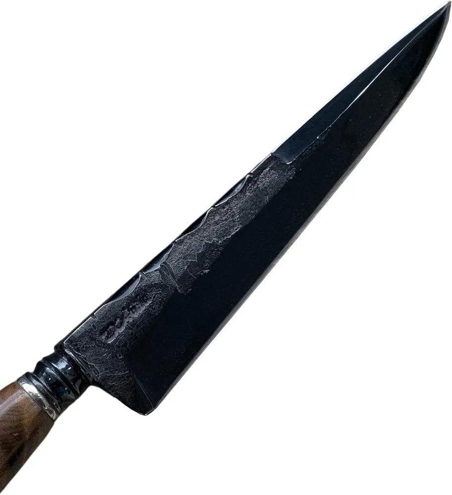 Cuchillo Gaucho Torneado 20cm, acero al carbono, mango de madera