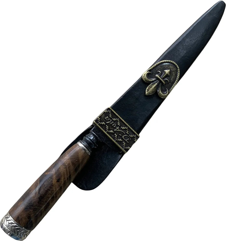 Cuchillo Gaucho Torneado 20cm, acero al carbono, mango de madera
