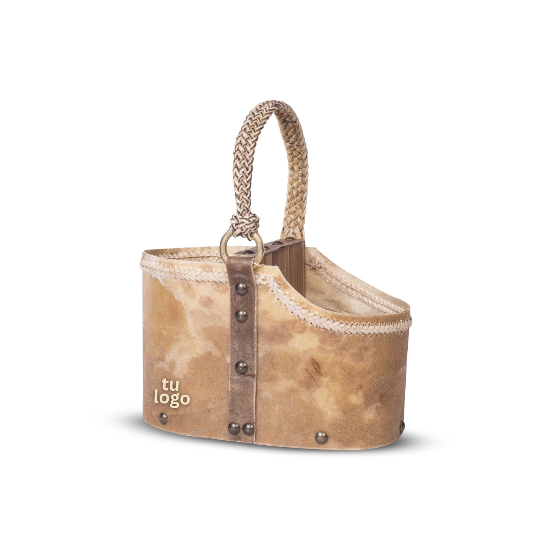 Matera de Cuero Crudo Personalizada – Regalo Empresarial Artesanal y Distintivo